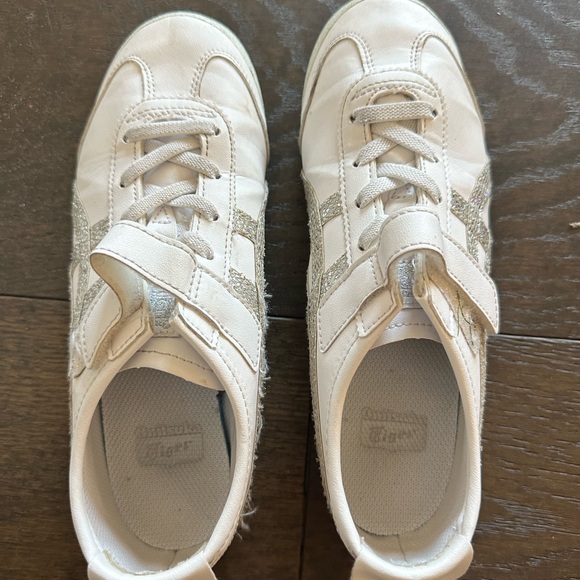 Onitsuka Tiger by Asics Women's White and Silver Sneakers - Picture 1 of 4